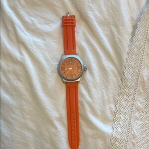 Kenneth Cole Reaction Orange Silicone Strap Watch